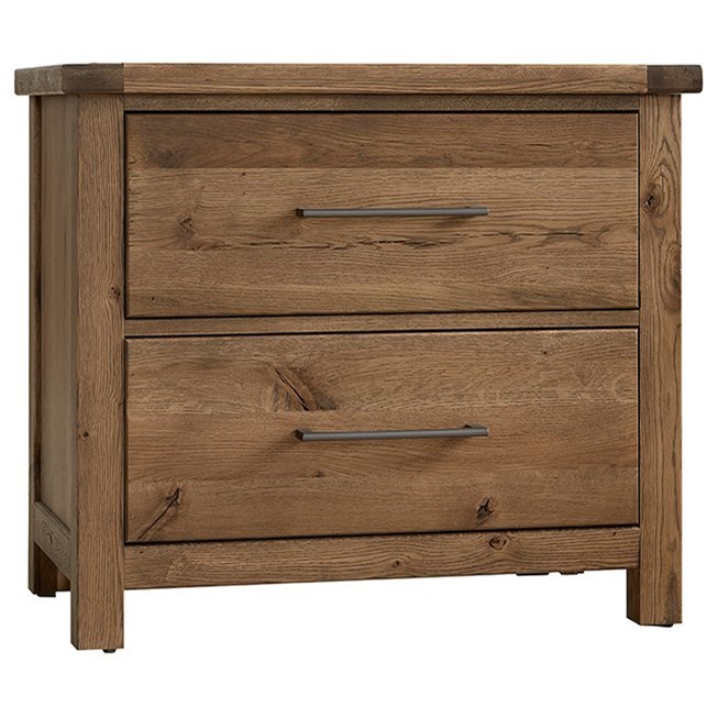 Vaughan Bassett Dovetail 751 Rustic 2Drawer Nightstand Story & Lee